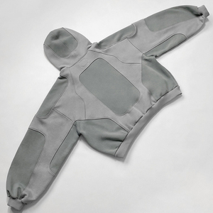 Sweat-shirts à capuche décontractés pour hommes, coupe régulière, en polyester/coton épais, style streetwear personnalisé, color block, pour l'hiver, vente en gros de haute qualité - Product Image 5
