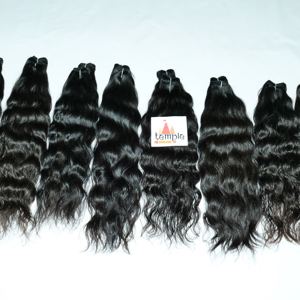 Extensions de cheveux humains de couleur naturelle pour femmes, indiens vierges de qualité Remy, 100% - Product Image 1