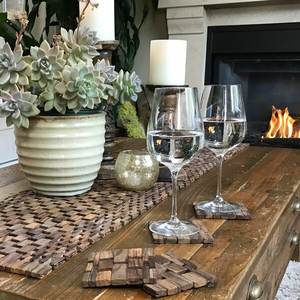 Posavasos de madera de precio más bajo para el hogar y la Oficina del hotel Utensilios de cocina Posavasos de nogal con diseño personalizado Disponible Juego de 4 piezas - Product Image 2