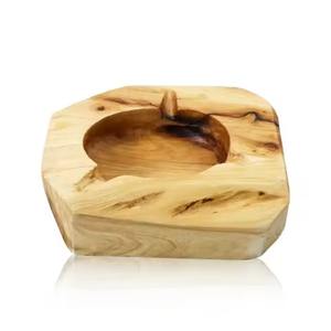 High Quality Classic Design Natural Wood <b>Ashtray</b> Hot Selling Irregular Wooden <b>Ashtray</b> for Smoking Use - Product Image 1