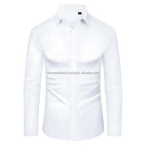 Camisas con estilo para hombre, camisas de vestir a cuadros verdes de manga larga de franela con bolsillo en el pecho, camisas masculinas de algodón cepillado a cuadros de ajuste estándar - Product Image 6