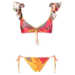 Personnalisable Vente en gros Bikini Ensemble Femmes Dos Nu Bandage Plage Soutiens-Gorge Brésilien Respirant Slip Sexy Côté Cravate Mode Féminine - Product Image 5