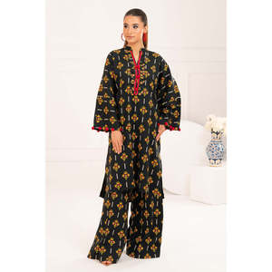 Conjunto de Traje de Dos Piezas para Mujer, Estampado, de Viscosa, WNST-52004 - Product Image 6