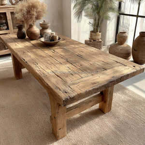 KALATRI Juego de Mesa de Comedor Cuadrada Moderna Ecológica de Madera Maciza Hecha a Mano con Patas de Metal para Hotel, Escuela, Hogar, 6 Plazas - Product Image 4