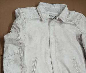 Chaqueta de Cuero Genuino para Hombre con Estampado de Cocodrilo, Chaqueta de Motociclista - Product Image 2