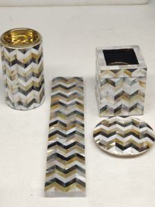 Lujoso diseño antiguo Zig Zag madre de perla quemador de incienso Mubkhar incensario de pie para enchufe de anís estrellado aromático para Ramadán - Product Image 5