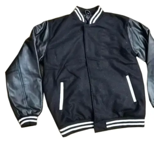 High Quality <b>Winter</b> Breathable Eco-Friendly Men's Cow Skin Varsity <b>Jacket</b> Comfortable Custom Color Size Logo Letter <b>Waterproof</b> - Product Image 5