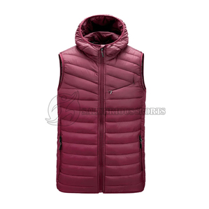 Vestes matelassées sans manches personnalisées, doublure en polaire à capuche, coupe-vent, respirantes, chaudes, fermeture éclair, vente chaude, hiver - Product Image 4