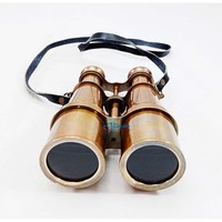 Antique Nautical Brass Spyglass Binocular Metal Outdoor Camping Monocular Cover Personalized Collectible Marine Souvenir
