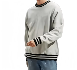 Autumn and Winter Heavyweight Street Printed Round Neck <b>Sweatshirt</b> Loose Thickened <b>Sweatshirt</b> for Men - Product Image 6