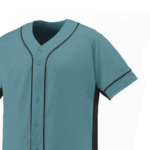 Unisex Baseball Uniform Set Teal Short Sleeve Jersey White Pants <b>Button</b> Closure Breathable 100% Cotton Adult Regular Fit - Product Image 4