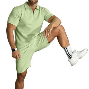 ชุดเซ็ตเสื้อผ้าผู้ชายสองชิ้นแบบเรียบง่ายสำหรับฤดูร้อน ชุดกางเกงขาสั้นระบายอากาศสำหรับผู้ชาย รับสกรีนโลโก้ ชุดเซ็ตกางเกงขาสั้นผู้ชาย 2026 - Product Image 6