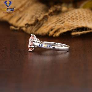 Labstone 1.90 TDW พราวแหวนเพชรกลางกลมสีขาวทองมีการรับรอง Gia สี EF-VS สำหรับการหมั้นหรืองานแต่งงาน - Product Image 3