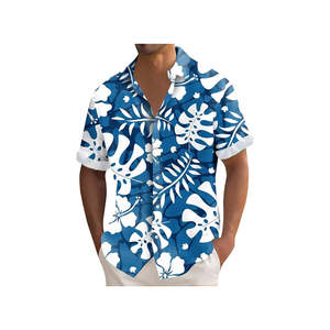 Conjunto de Dos Piezas de Ropa de Playa para Verano, Pantalones Cortos y Camiseta con Estampado Hawaiano, Camiseta Informal de Manga Corta para Hombre - Product Image 5