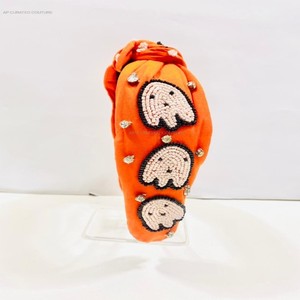 Super Trendy Sorority Hot Selling Cheers Megaphone Beaded <b>Headbands</b> Indian Hand Embroidered <b>Sports</b> Hair Accessories Amazing Work - Product Image 6