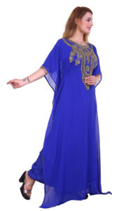 Caftan islamique marocain moderne pour les femmes longue robe de plage longue au sol avec approvisionnement ODM à manches longues respirant - Product Image 2