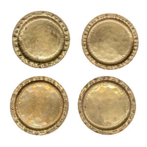 Sous-verres ronds en métal doré pour le service de boissons à la maison et à l'hôtel, sous-verres pour le service de thé et de café - Product Image 4