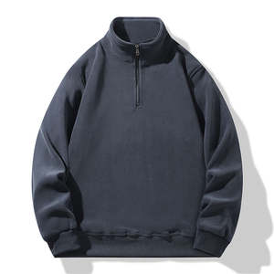 Fabricante Fashion Street Wear Sudaderas con capucha y pulóver para hombre Turn Down Neck & Zipper Design 100% Pure Cotton Sweatshirt - Product Image 2