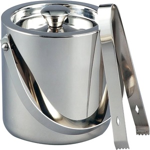High Quality Double-Walled Stainless Steel Ice Bucket Wine Chiller & Champagne <b>Cooler</b> Drinkware Accessory - Product Image 3