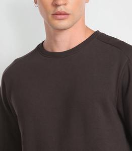 Sudadera de Hombre Talla Europea OEM, Gruesa, Diseño Sólido, Moda Urbana, Bordado 3D, Logotipo Serigrafiado, Camiseta Lisa Teñida - Product Image 3