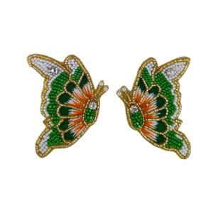 High Quality 2024 Stylish Beaded Earrings with Metal Fittings at the Back From India - Product Image 1