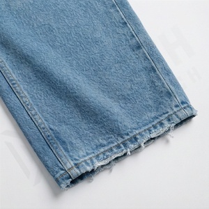 Jeans surdimensionnés pour femmes, vente en gros de pantalons en denim, coton, jambes larges, taille haute, délavés, mode personnalisée, streetwear, pantalons décontractés pour femmes - Product Image 6