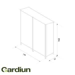 Garden Storage Wooden Cabinet Sundy With Folding Doors Waterproof | Outdoor Garden Supplies | Product ready to Ship From Spain - Product Image 5