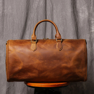 Leather Weekender Duffel Bag with Zipper Closure for Travel and Everyday Use - Product Image 4