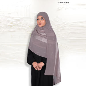 Hijab en mousseline de soie orné de strass pour femme - Léger, respirant, doux pour la peau, idéal pour l'hiver et le quotidien, voile modeste - Product Image 2