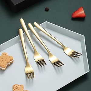 Cuchara de postre de acero inoxidable, tenedor para café, postre, juego de tenedor de fruta para regalo y uso hecho a mano, nuevo diseño - Product Image 2