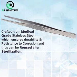 Pinzas de Cirugía General de Acero Inoxidable de Grado Médico, Instrumentos Médicos Reutilizables Personalizados - Product Image 2