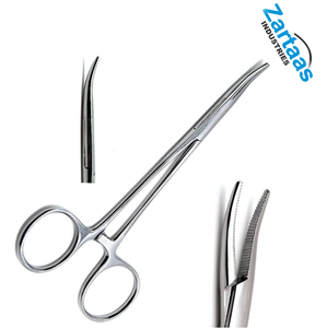 Fórceps atraumáticos hemostáticos para mosquitos Halsted de acero inoxidable de alta calidad, curvos, dentados 14cm - Product Image 6