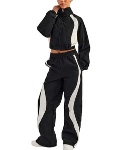 Qualité supérieure Femmes Coupe-Vent Jogger Survêtement en Nylon Logo Personnalisé Gym Fitness Coupe-Vent Survêtement Ensemble de Vêtements de Sport - Product Image 4