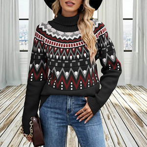 เสื้อยืดคอกลมแฟชั่นวินเทจสำหรับผู้หญิงสำหรับฤดูใบไม้ร่วงฤดูหนาว - Product Image 4