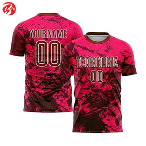 Conjunto de uniforme de fútbol de talla grande con impresión de logotipo personalizado para adultos, camisetas de corte automático, camisetas de fútbol - Product Image 5