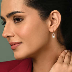 Boucles d'oreilles pendantes en argent avec perles d'eau douce de Kashmir, bijoux élégants et luxueux - Product Image 3