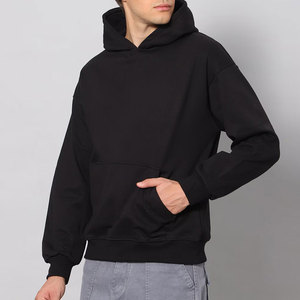 Bonne qualité 400GSM Basics coton mélangé vente en ligne hommes à capuche grande personnalité Offre Spéciale polaire fait hommes à capuche - Product Image 2