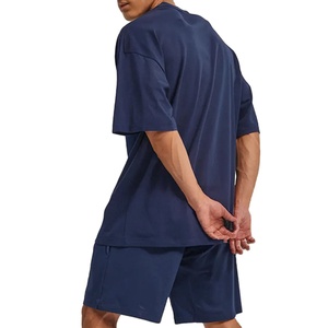 Conjunto de Ropa de Verano para Hombre, Tejido, de Dos Piezas, Camiseta de Manga Corta y Pantalones Cortos, Deportivo, Informal, con Logotipo Frontal - Product Image 2