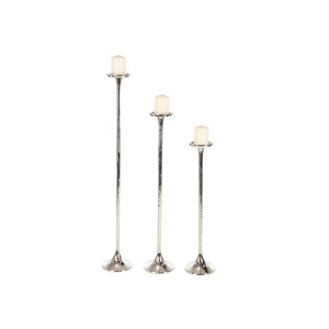 เชิงเทียนและเชิงเทียนทรงสูงทำจากอลูมิเนียมนิกเกิลขัดเงา - Product Image 4