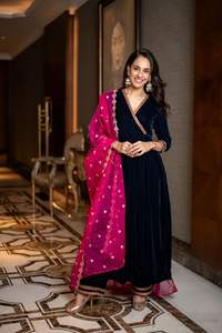 Kurtis de mode ethnique pour bureau et fête avec Salwar Vêtements indiens et pakistanais en coton pour femmes Designs de nouveaux styles - Product Image 2