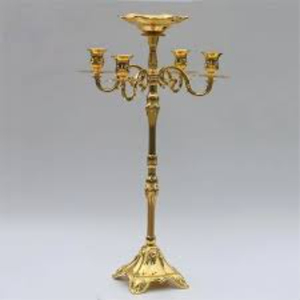 Vente en gros de candélabres lumineux en métal support votif en diamant perlé support couleur argent support créatif poli miroir fait main - Product Image 6