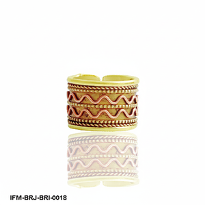 Bague en laiton large faite à la main, style ethnique bohème tribal, cadeau pour elle - Product Image 1