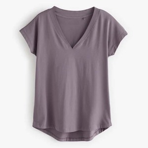 Logotipo de impresión personalizada espacios en blanco algodón moda señoras de alta calidad mujeres niñas camisetas casuales para mujeres logotipo personalizado camiseta - Product Image 5