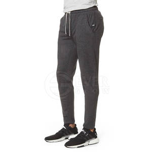 Custom Logo <b>Men's</b> Blank Solid Color Gym Joggers With Zippers Workout Sweatpants Cotton Pants - Product Image 3