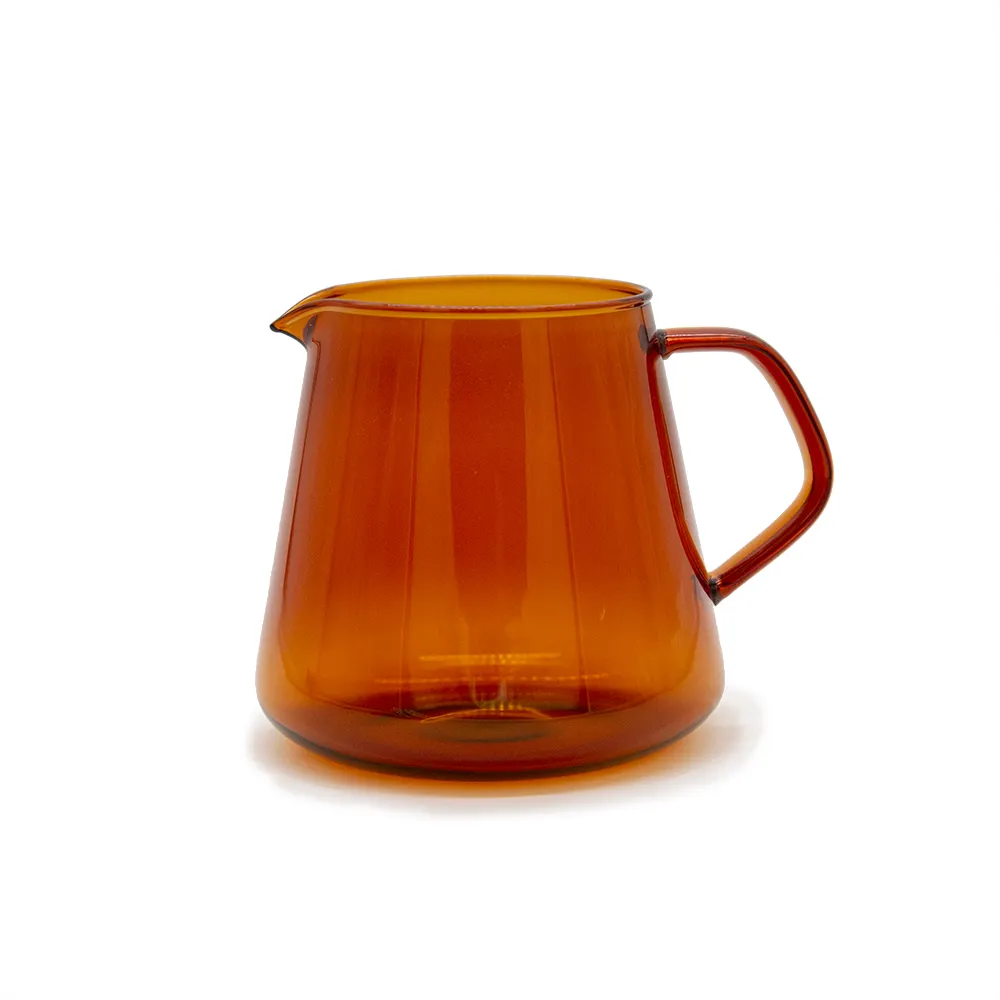 Retro Color Amber Clear Glass Coffee Server Pour Over Coffee Pot