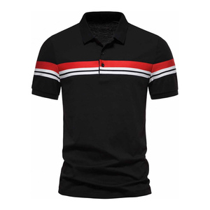 Custom Men's Jersey Polo Shirt with Short Sleeve Cut and <b>Sew</b> Panel in Multiple Solid Colors Custom Design and Logo - Product Image 2