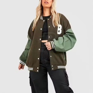 Streetwear Femme Veste Letterman Design Personnalisé Veste Letterman 100% Tissu Laine à Vendre - Product Image 1