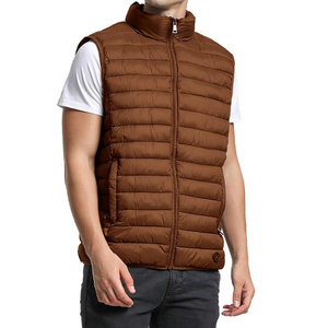 Chaleco Acolchado Impermeable para Hombre, Ligero, Transpirable, con Cierre, Cuello Alto, Diseño Acolchado Cálido para Viajes al Aire Libre - Product Image 1