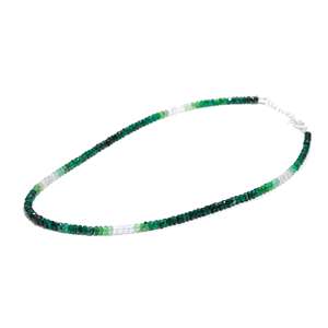 Vente chaude belle émeraude naturelle collier ombragé guérison cristal pierre de naissance bijoux 925 en argent Sterling cadeau fait main pour elle - Product Image 3