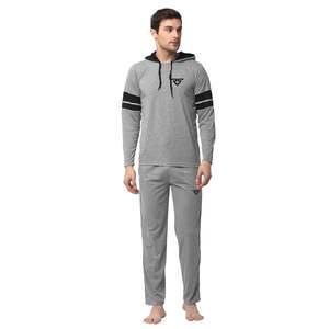 Survêtement décontracté de haute qualité avec logo personnalisé pour hommes, sweat à capuche avec fermeture éclair complète et bras, pantalon de jogging, ensembles de deux pièces - Product Image 2